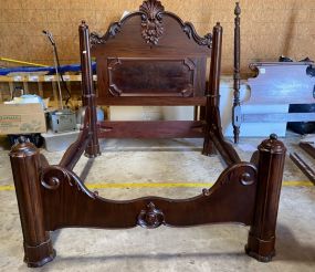 C. Lee Signed American Rococo Queen Bed