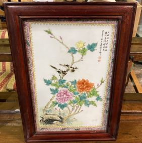 Framed Chinese Porcelain Plaque