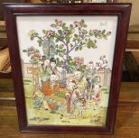 Framed Chinese Porcelain Plaque