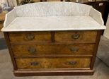 Antique Marble Top Low Dresser