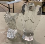 Two Baccarat Crystal Angels