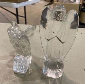 Two Baccarat Crystal Angels