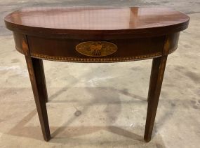 Hepplewhite Style Demilune Game Table