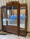 Antique Three Door English Armoire