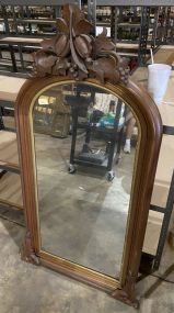 Antique Mahogany Victorian Style Wall Mirror