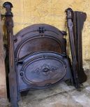 Late 1800's Victorian Style Mahogany Bed