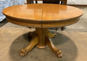 Round Mahogany Split Pedestal Dining Table