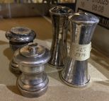 Four Weighted Sterling Salt & Pepper Shakers