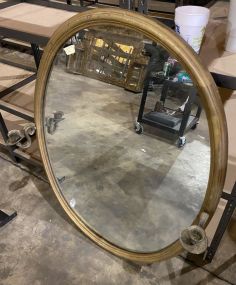 Gold Gilt Oval Framed Mirror
