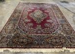 Tabriz Style Red Machine Made Rug 8' x 11'