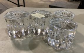 Orrefors Signed Crystal Candle Holders