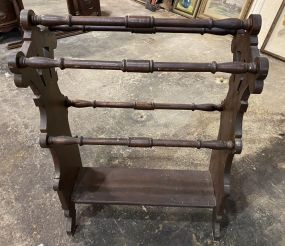Victorian Style Wood Quilt Rack