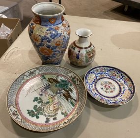 Group of Asian Porcelain Vases and Plates