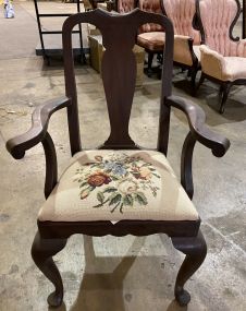 Henkel Harris Queen Anne Style Arm Chair