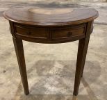 21st Century Cherry Demilune Console Table