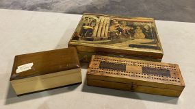 Vintage Trinket Boxes and Music Box