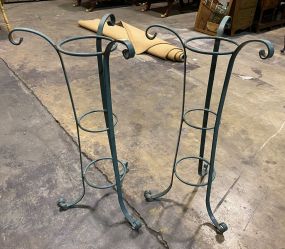 Pair of Iron Plant Stands
