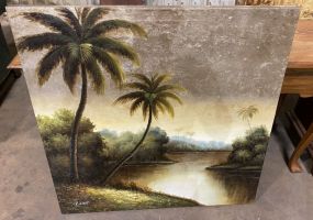 P. Matt Beach Scene Artwork Canvas