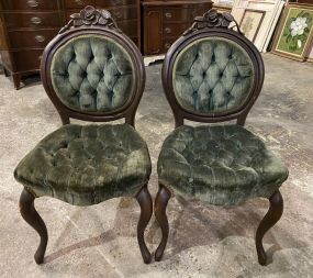 Pair of Victorian Mahogany Parlor Chairs