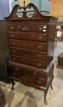 Modern Cherry Queen Anne HighBoy Chest