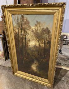 Large Antique Landscape Painting