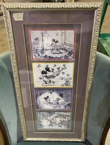 Framed Mickey Mouse Stretching's