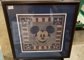 Framed Mickey Mouse Print