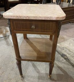 French Empire Marble Top Side Table
