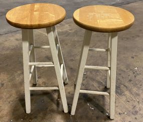 Pair of Pine Bar Stools