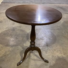 Modern Cherry Tilt Top Pedestal Table