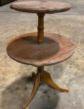 Vintage Mahogany Dumbwaiter Table