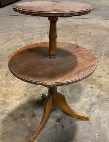 Vintage Mahogany Dumbwaiter Table