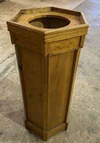 Octagon Shape Wood Pedestal Stand