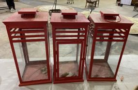 Three Red Candle Lanterns