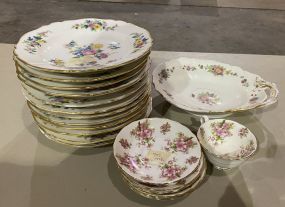 Group of Porcelain Bowls, Plates, and Dish