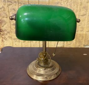 Green Glass Desk Lamp