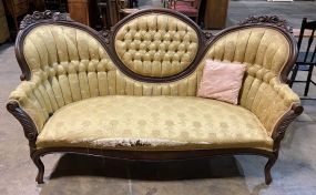 Victorian Style High Cameo Back Sofa