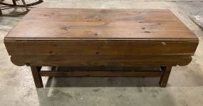 Farm House Style Drop Leaf Coffee Table