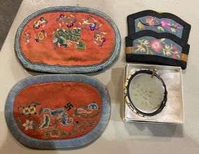 Two Embroidered Purses, Cap, and Jake Like Bracelet