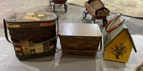 Three Vintage Basket Purses