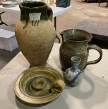 Four Pottery Stoneware Pieces