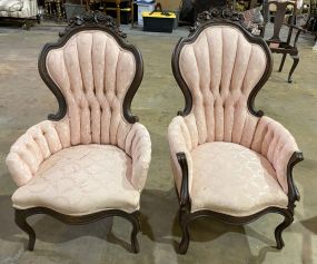 Pair of Victorian Style Parlor Chairs