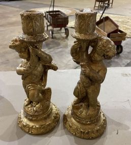 Pair of Child Figural Candle Holders