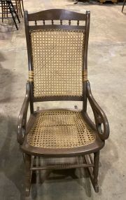 Victorian Style Caned Rocker