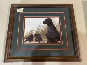 Framed Print of Black Labs