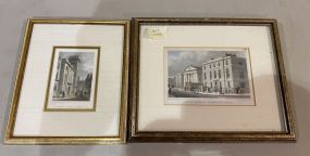 Two Framed Building Prints