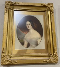 Gold Gilt Framed Portrait of Woman