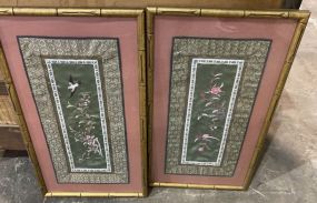 Two Framed Asian Style Silks
