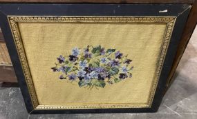 Framed Needle Point Floral