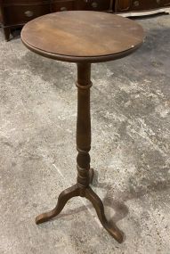 Small Cherry Round Pedestal Plant Stand